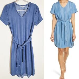 BEACHLUNCHLOUNGE | NEW Shirt Dress Maya Blue Chambray Summer Beach Shift XL